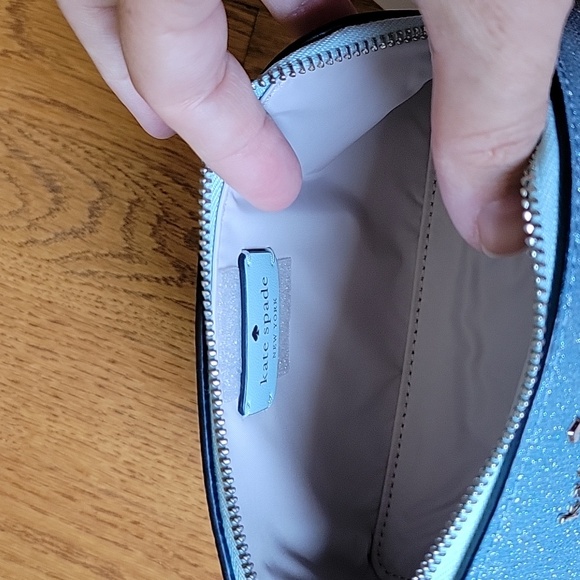 Kate Spade Tinsel Glitter Small Cosmetic Case Bag - Picture 4 of 9